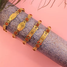 Metal Rakhi Bracelet For Brother Om Design Rakhi With Rudraksh (Mix Design  1 Pc)