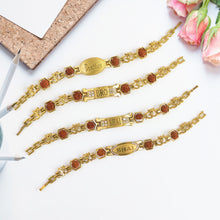 Metal Rakhi Bracelet For Brother Om Design Rakhi With Rudraksh (Mix Design  1 Pc)