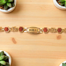 Rudraksh Metal Rakhi Bracelet For Brother (Mix Design  1 Pc)