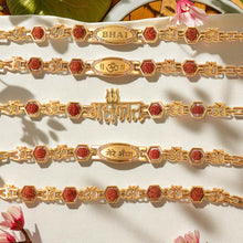Rudraksh Metal Rakhi Bracelet For Brother (Mix Design  1 Pc)