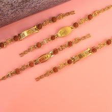 Metal Rakhi Bracelet For Brother Om Design Rakhi With Rudraksh (Mix Design  1 Pc)